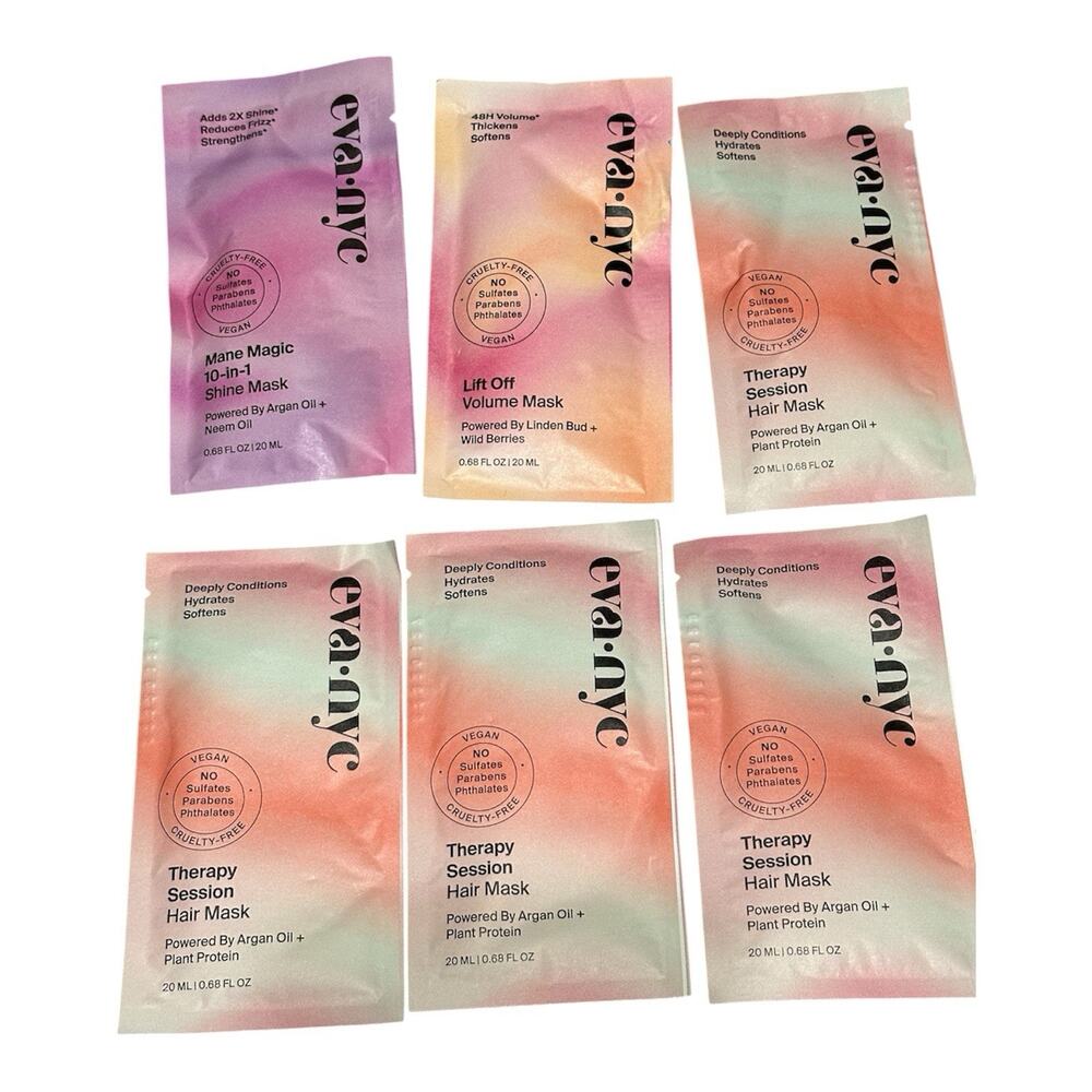 EVA NYC 6 X Mane Magic Therapy Lift Off Volumizing Hair Mask Sachet 0.68 oz New